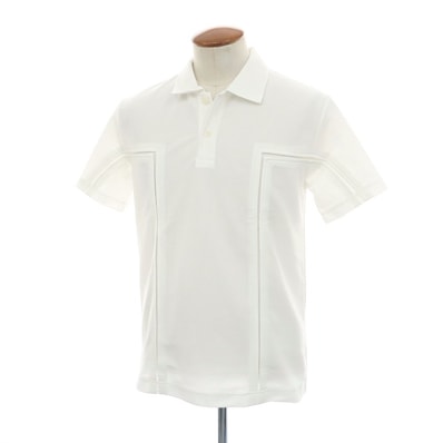 【中古】コムデギャルソン オムドゥ COMME des GARCONS HOMME DEUX 2024年秋冬 ポリエステル 半袖ポロシャツ ホワイト【サイズM】【メンズ】