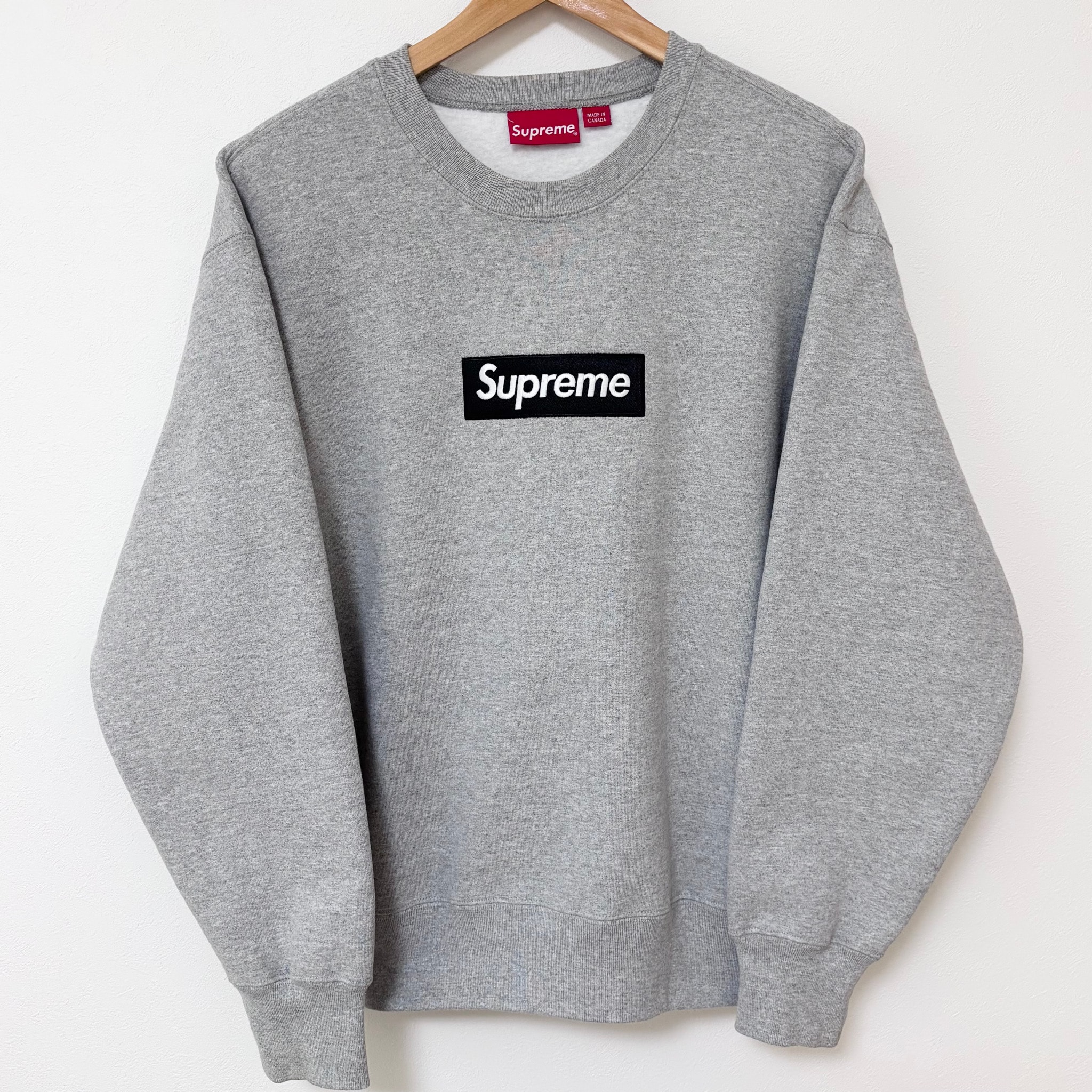 Supreme Box Logo Crewneck "Heather Grey" (22FW)
