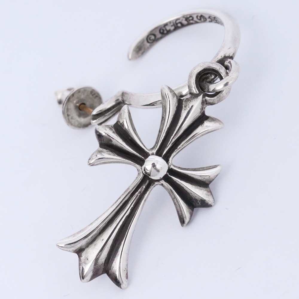 Chrome Hearts Hoop CH Cross Earrings "Silver"