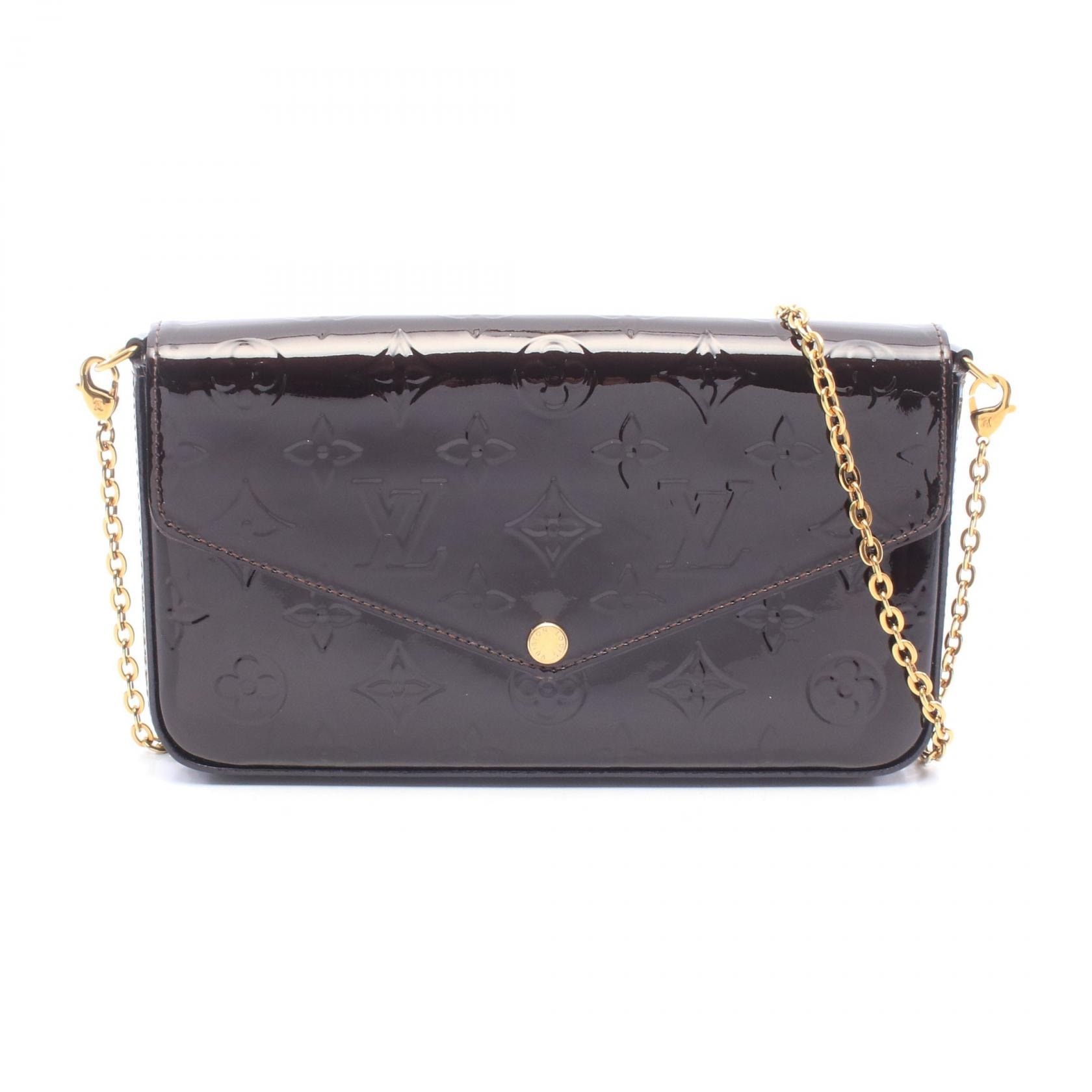 ルイ・ヴィトン LOUIS VUITTON ポシェット フェリシー モノグラムヴェルニ アマラント ショルダーバッグ バッグ レザー レディース パープル系 M61267 【中古】