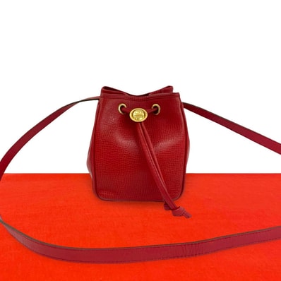 Christian Dior ディオール CD ロゴ 金具 レザー ショルダーバッグ レッド
43861