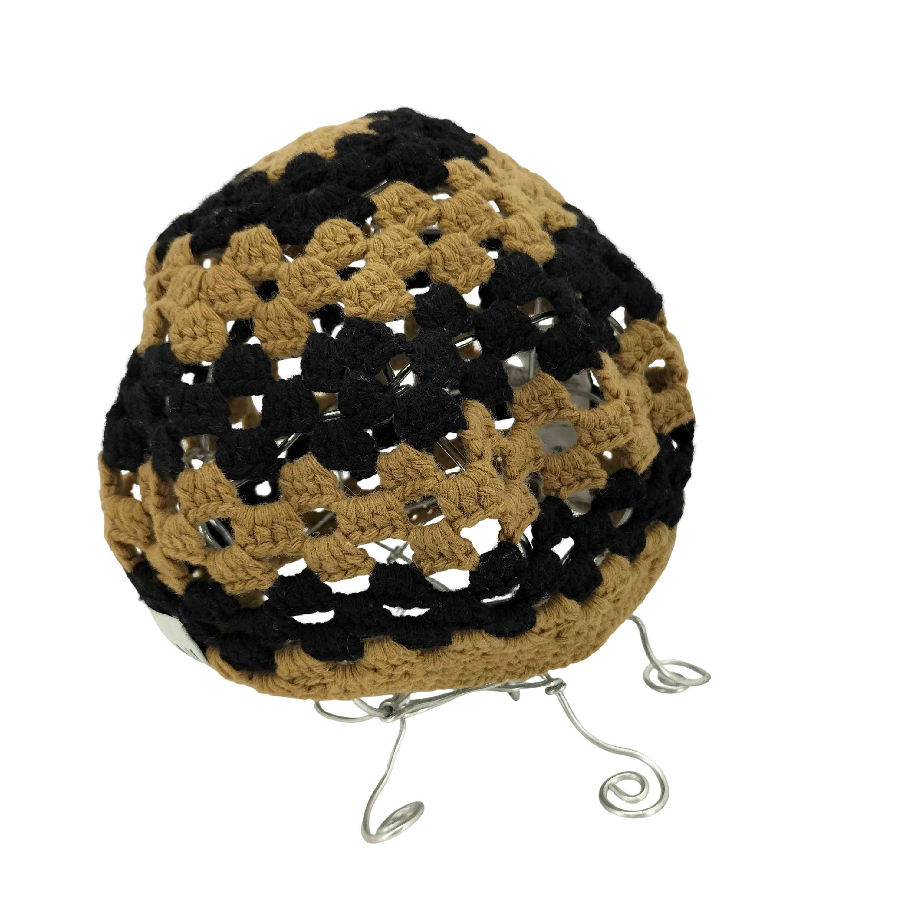 Lembswool Crochat ウールナイロン ツートンカラー ニット帽【1141761060489】