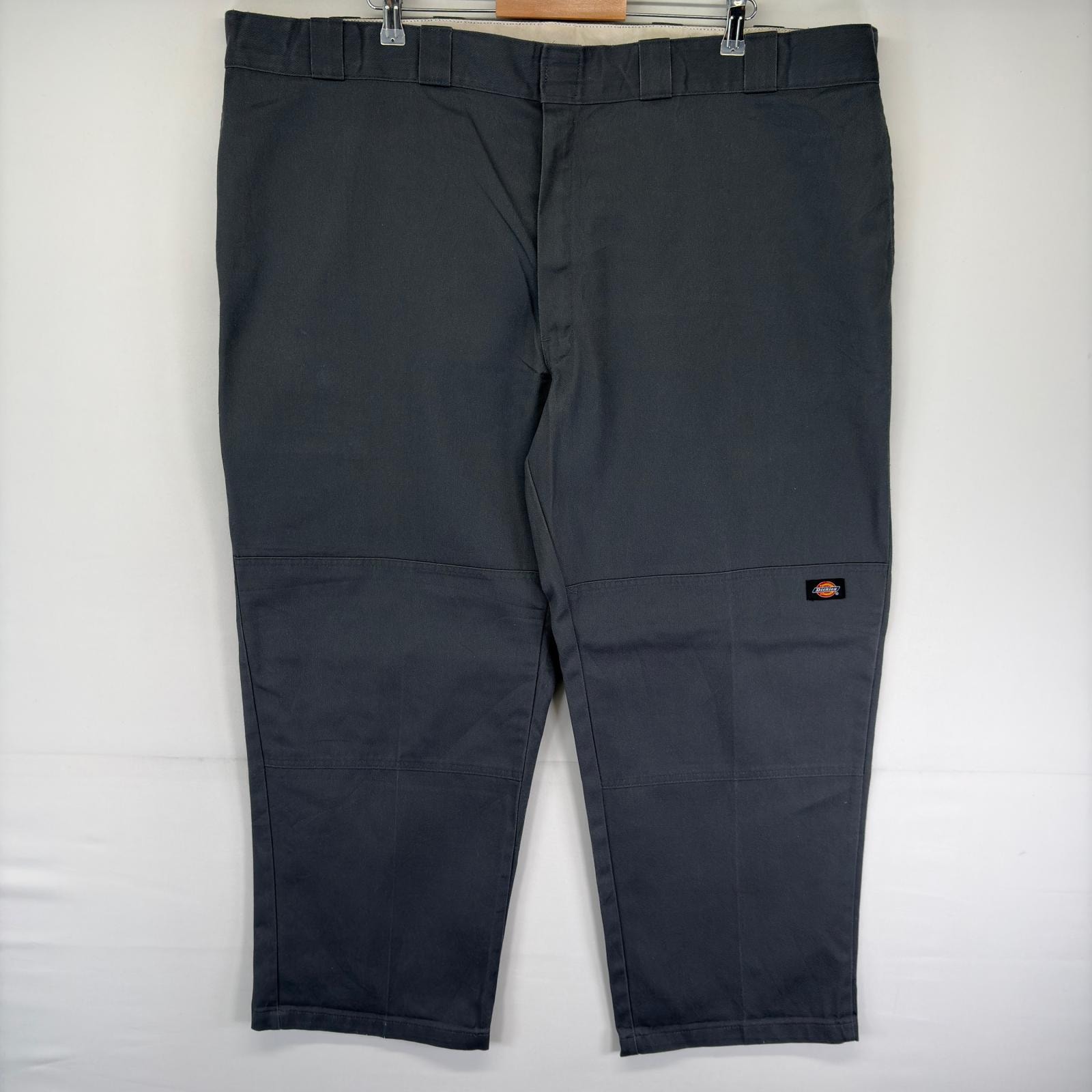 古着 ディッキーズ Dickies パンツ ダブルニー ジッパーフライ ワンポイント ツールポケット 大きいサイズ W48 L30  グレー系 メンズ