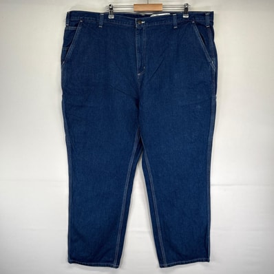 古着 カーハート Carhartt デニム パンツ サイドポケット ジップフライ ペインター 大きいサイズ ワーク W48×L30 ブルー系 メンズ