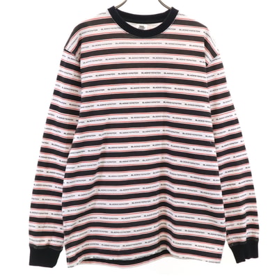 THE BLACK EYE PATCH ブラックアイパッチ ボーダー柄 長袖 Tシャツ M ホワイト ロンT