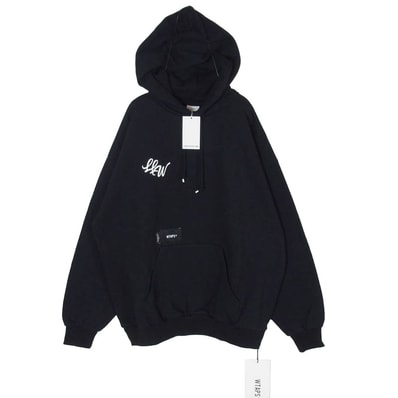 WTAPS ダブルタップス 25AW 252ATDT-HPM04S LLW HOODY COTTON ロゴ プリント コットン スウェット フーディー プルオーバー パーカー X03 ブラック系 3【新古品】【未使用】【中古】