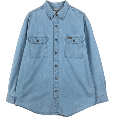 古着 00年代 カーハート Carhartt 長袖 ボタンダウン ワークシャツ メンズL相当/eaa647024