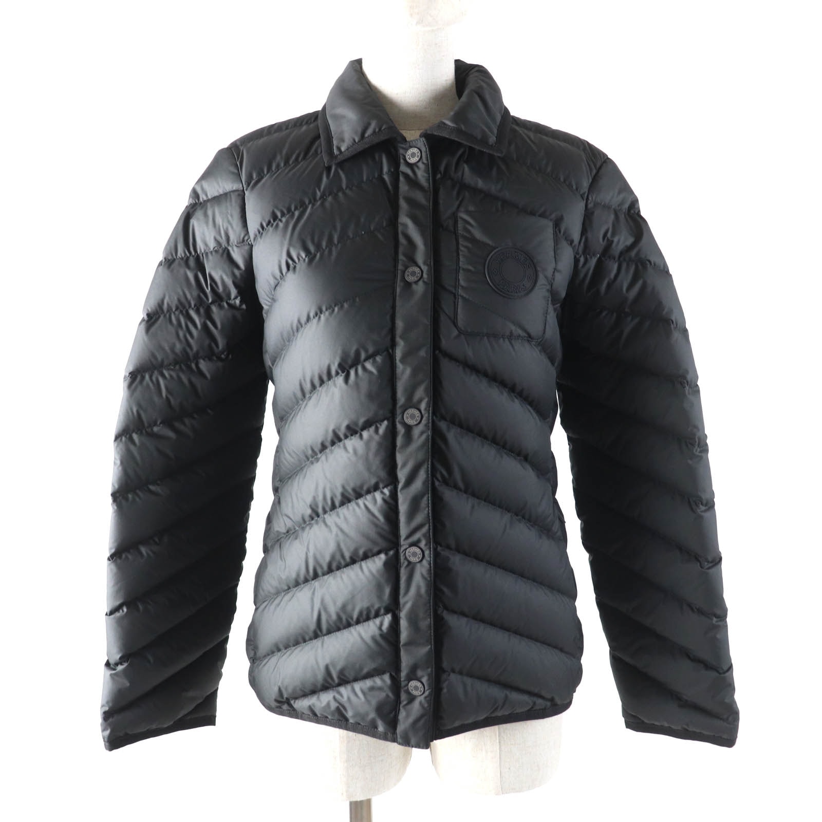 未使用品 エルメス ダウンジャケット ブラック 36 3H0185DA