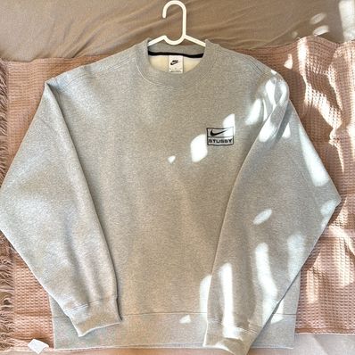 Stussy x Nike Fleece Crew (US Size) "Grey" DO9337-063