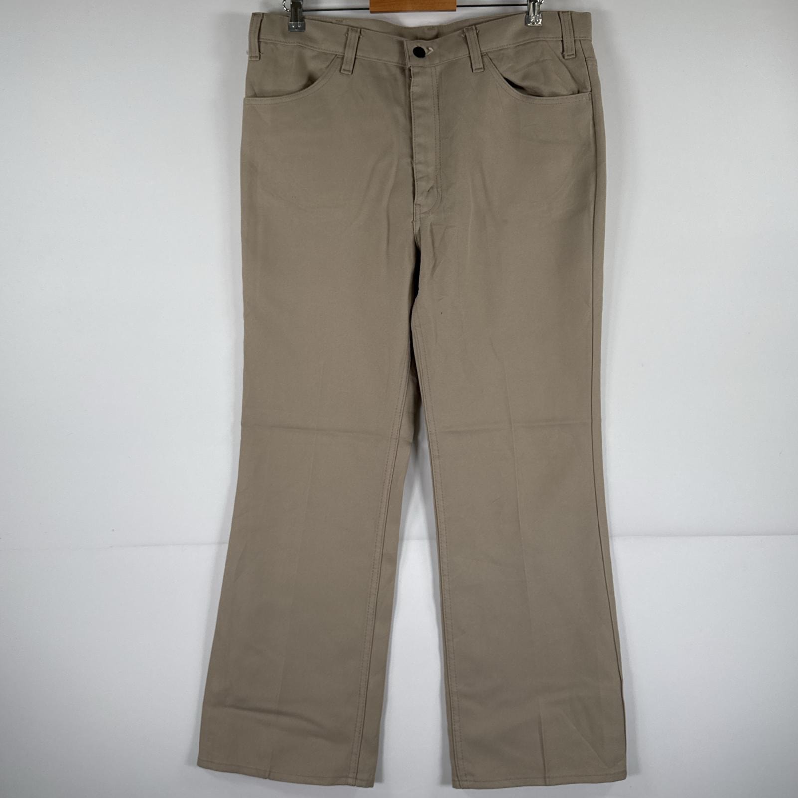 古着 80's/80年代 ヴィンテージ リーバイス Levi's スラックスパンツ ランチャーパンツ フレア ブーツカット 大きいサイズ  42TALON  ベージュ メンズ