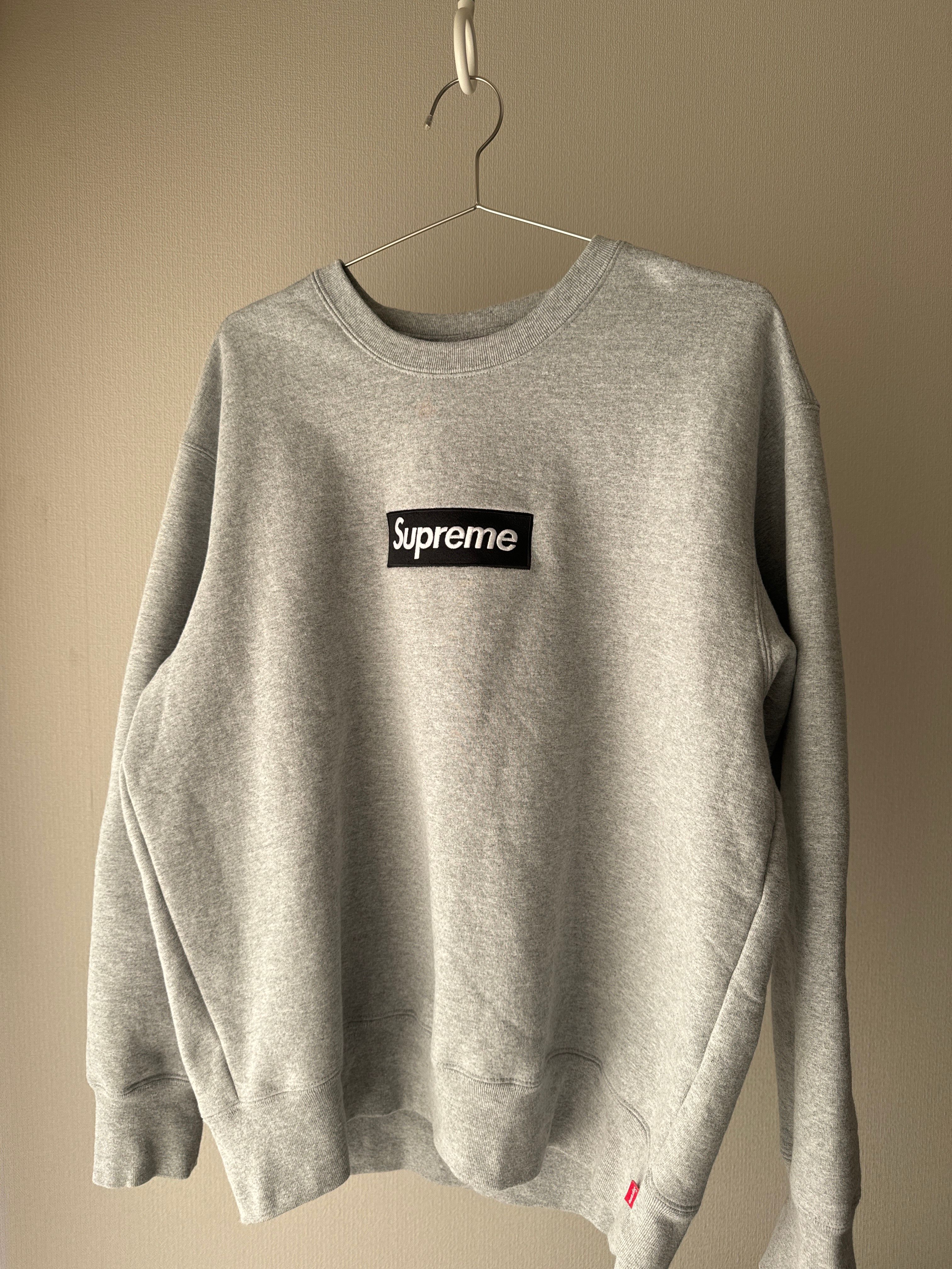 Supreme Box Logo Crewneck "Heather Grey" (22FW)