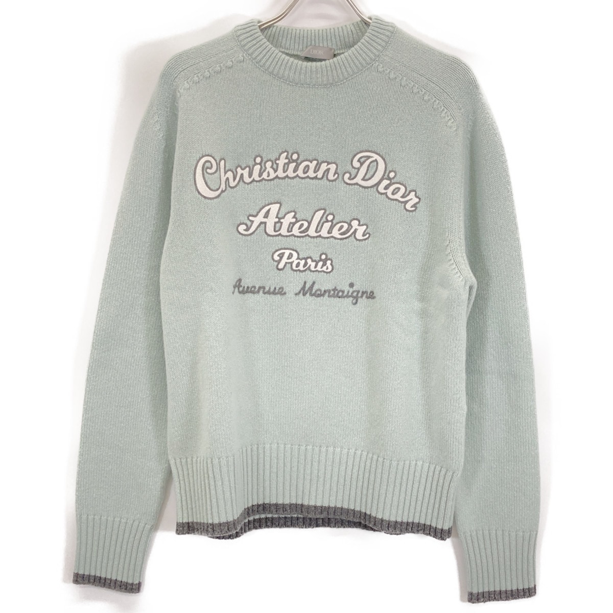 ディオールオム 20年 213M640AT298 ﾐﾝﾄ ｳｰﾙ ｱﾄﾘｴﾛｺﾞ ﾆｯﾄｾｰﾀｰ L