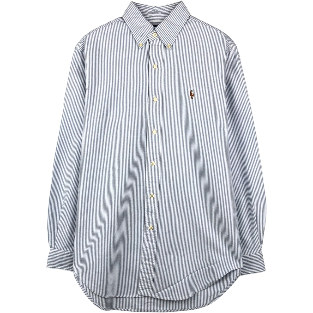 古着 ラルフローレン Ralph Lauren CLASSIC FIT 長袖 ボタンダウンストライプシャツ メンズM相当/eaa609687