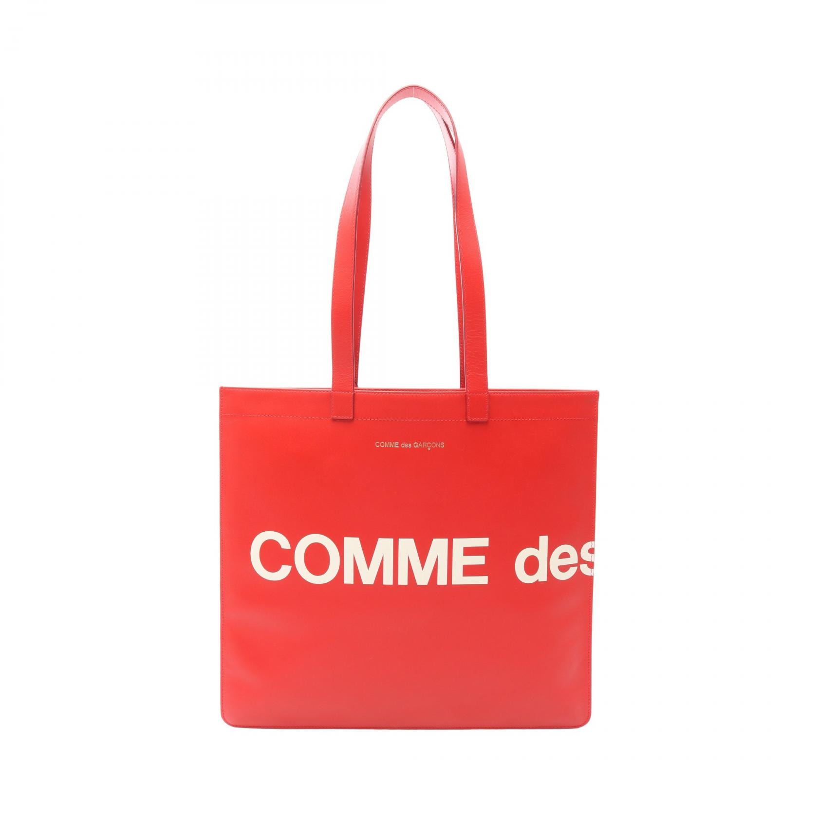 コムデギャルソン COMME des GARCONS HUGE LOGO トートバッグ バッグ レザー メンズ レディース レッド系 SA9001HL 【新品】