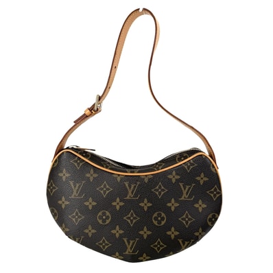 LOUIS VUITTON ルイヴィトン ショルダーバッグ ポシェットクロワッサン 肩掛け M51510 モノグラムキャンバス ブラウン 茶 ゴールド金具 レディース【中古品】