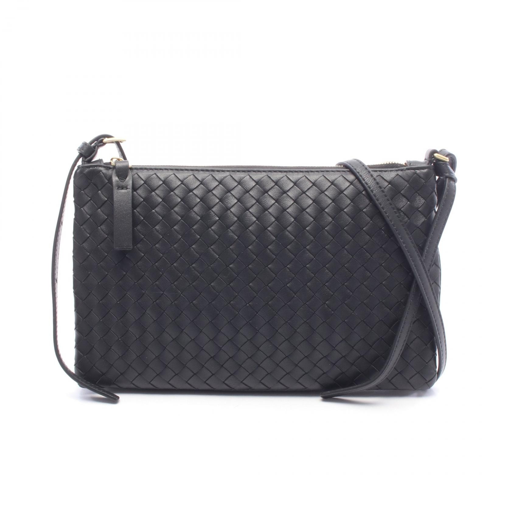 ボッテガヴェネタ BOTTEGA VENETA イントレチャート ピッコロ ミディアム ポーチ ショルダーバッグ バッグ レザー レディース ブラック系 876625V0HW01007 【新品】