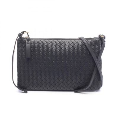 ボッテガヴェネタ BOTTEGA VENETA イントレチャート ピッコロ ミディアム ポーチ ショルダーバッグ バッグ レザー レディース ブラック系 876625V0HW01007 【新品】