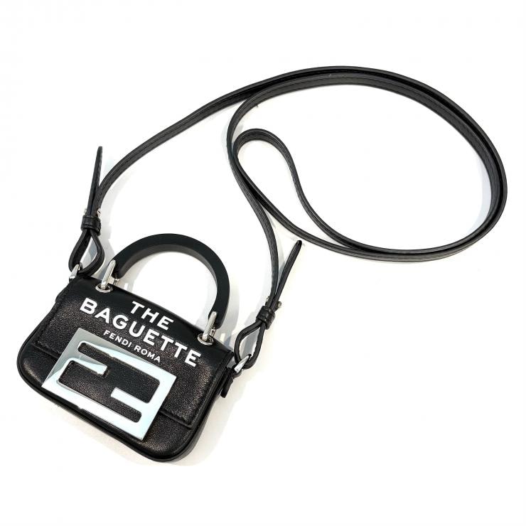 フェンディ×マークジェイコブス ナノ バケット FENDI MARC JACOBS コラボ レザー ショルダーバッグ 7AS136 正規品【鑑定済み】