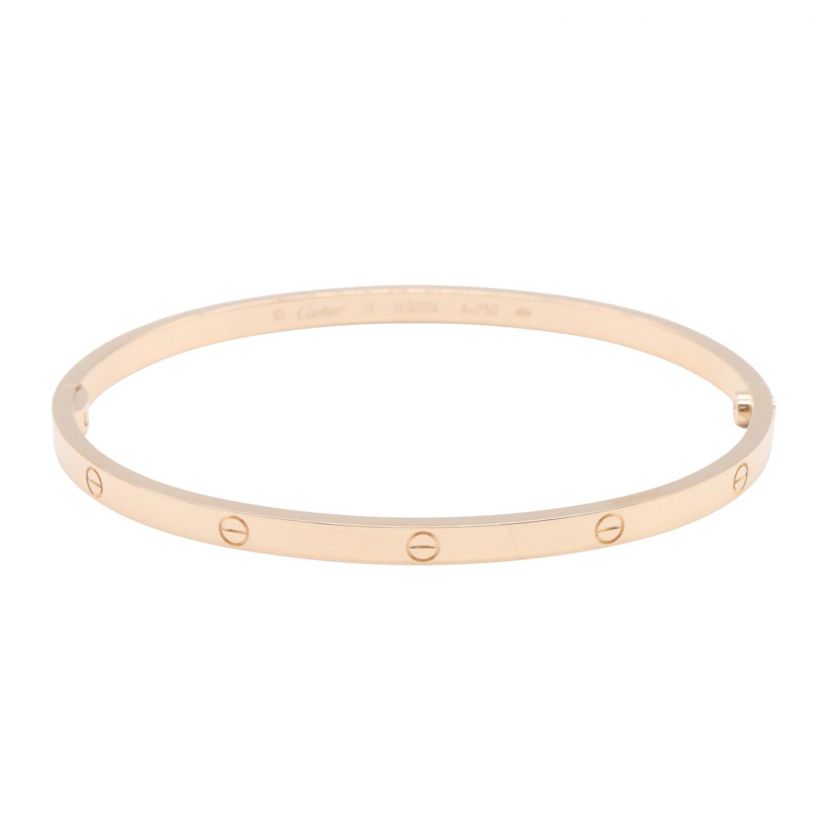 カルティエ CARTIER ラブブレス SM ブレスレット アクセサリー K18PG(ピンクゴールド) メンズ レディース ゴールド系 B6079017 【中古】