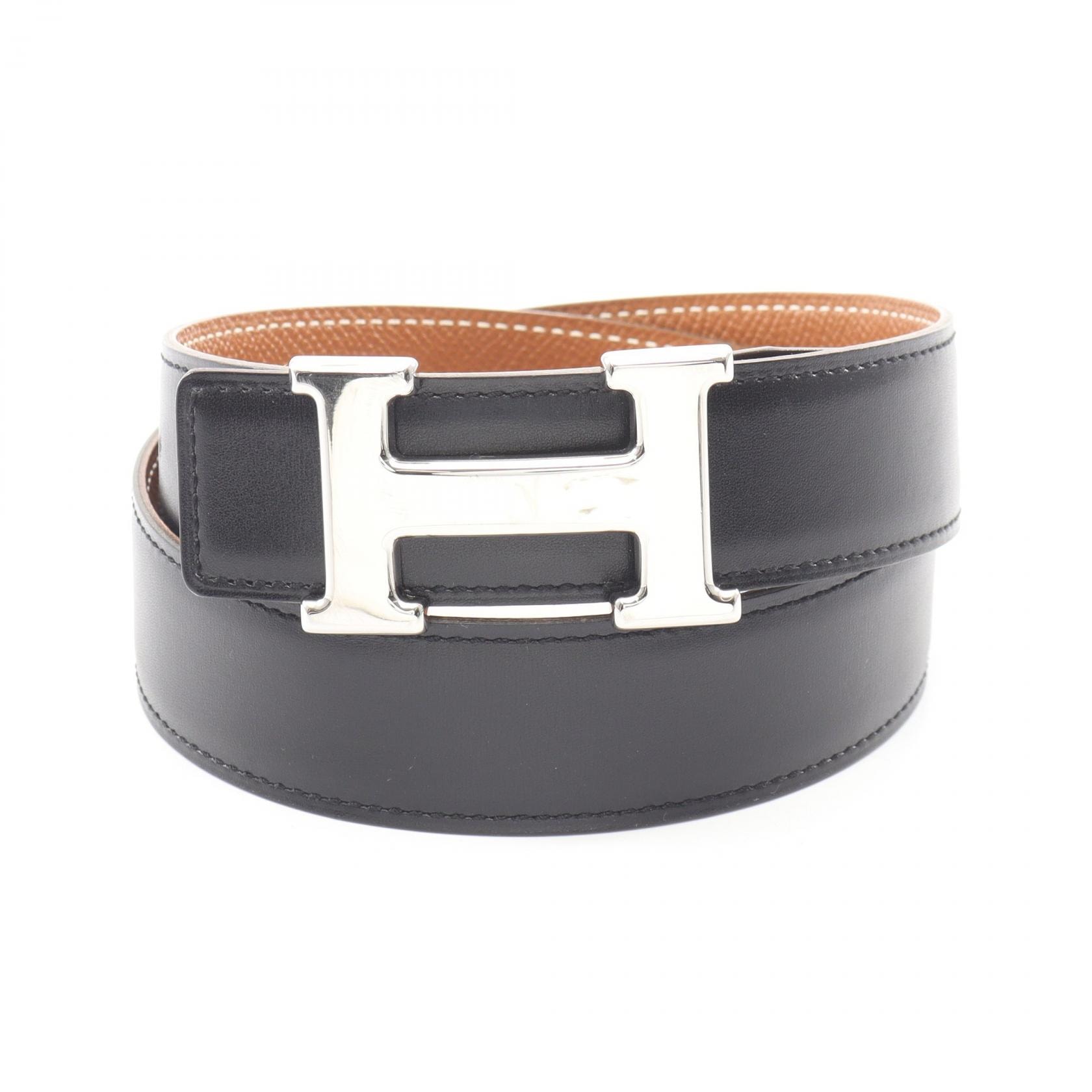 エルメス HERMES コンスタンス Hベルト リバーシブル ベルト 衣料品 カーフ(牛革) クシュベル クシュベル □A刻印(1997年製造) レディース ブラック系 / ブラウン系 【中古】