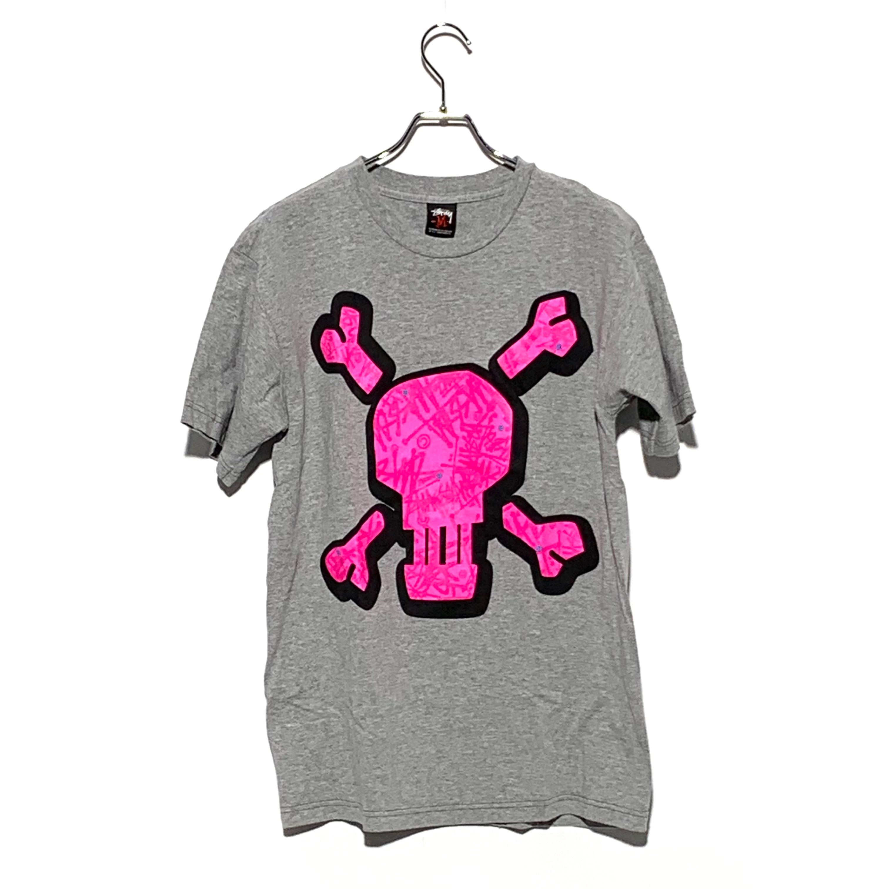STUSSY SKULL PRINT TEE Gray