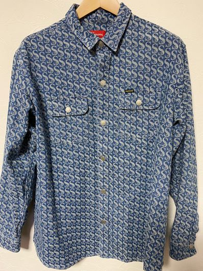 Supreme Monogram Denim Shirt "Blue"