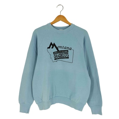 90S USA製 ラバープリント ラグランスウェット【1138340840235】