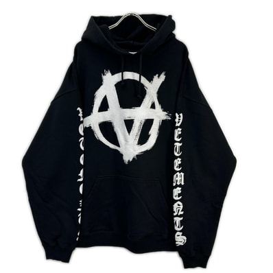 ヴェトモン UA52TR830W DOUBLE ANARCHY LOGO HOODIE M