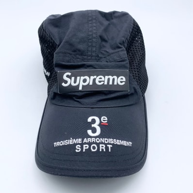 Supreme Mesh Side Panel Camp Cap "Black"