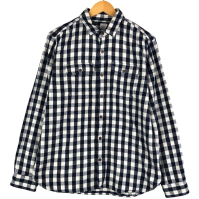 古着 ギャップ GAP ギンガムチェック 長袖 フランネルチェックシャツ メンズL相当/eaa600876