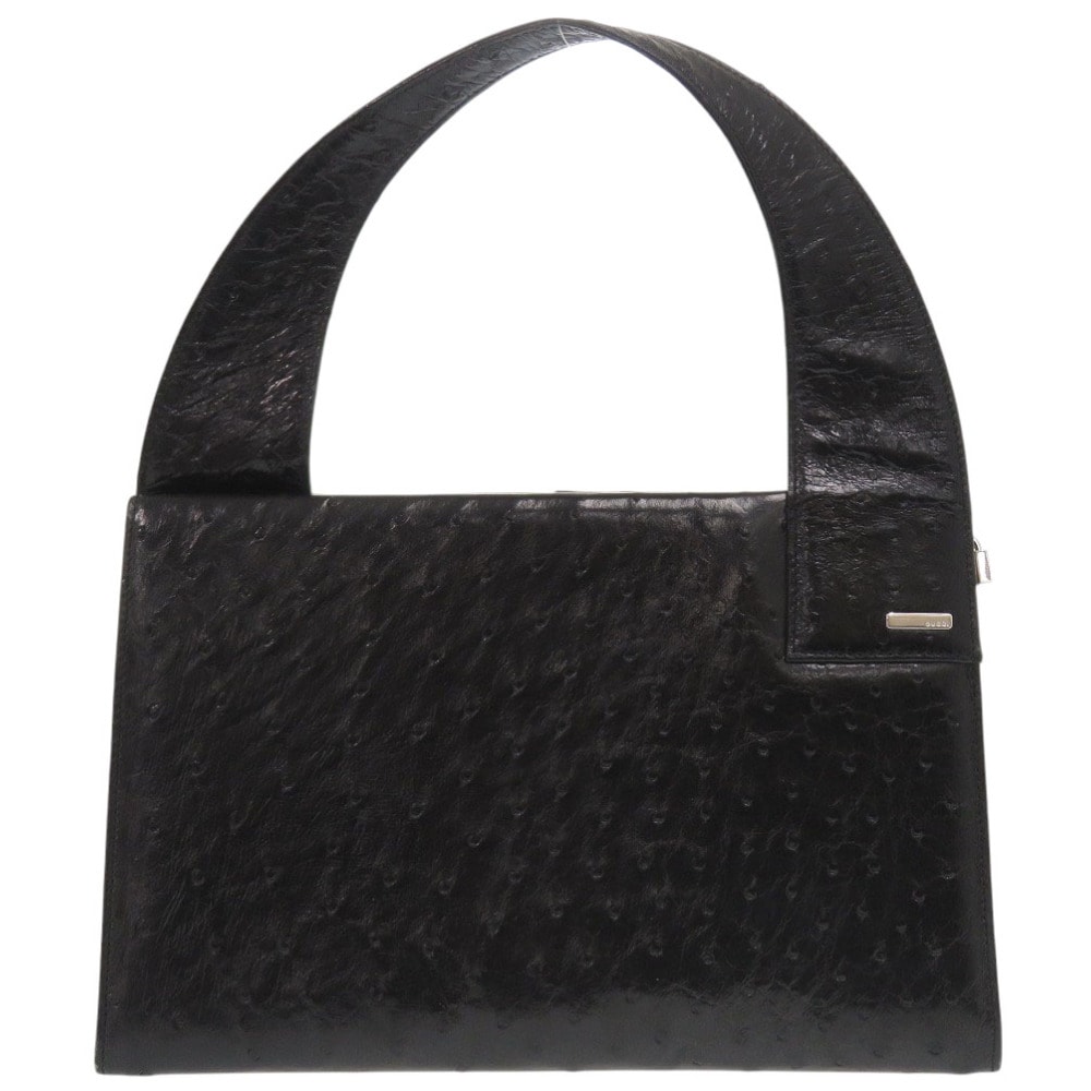 グッチ   001 3117  オーストリッチ  ブラック   ハ