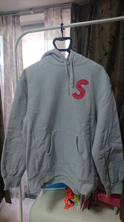 Supreme S Logo Hooded Sweatshirt "Heather Grey" (20FW)