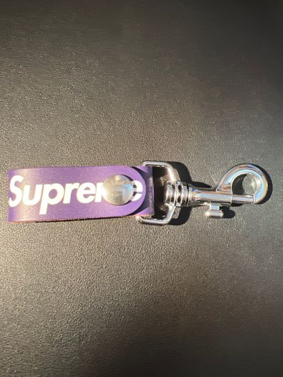 Supreme Leather Key Loop "Purple"