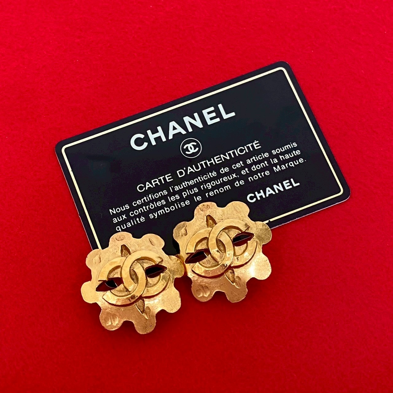 CHANEL シャネル ココマーク GP イヤリング ゴールド
 130-4
