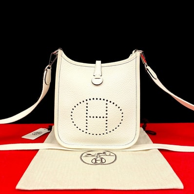 HERMES エルメス エヴリン TPM トリヨンクレマンス ショルダーバッグ ホワイト
36393