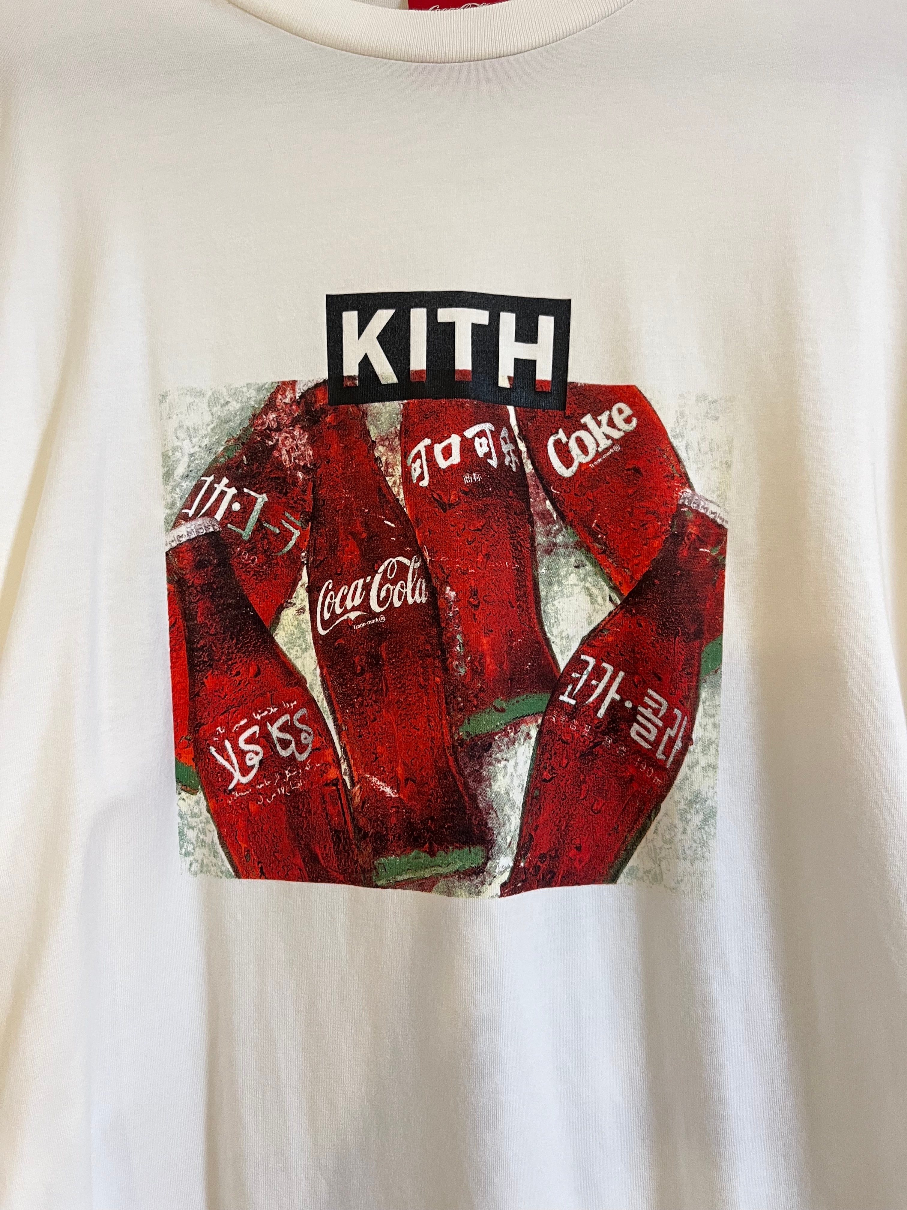KITH Coca-Cola Language Bottle Vintage Tee "White"
