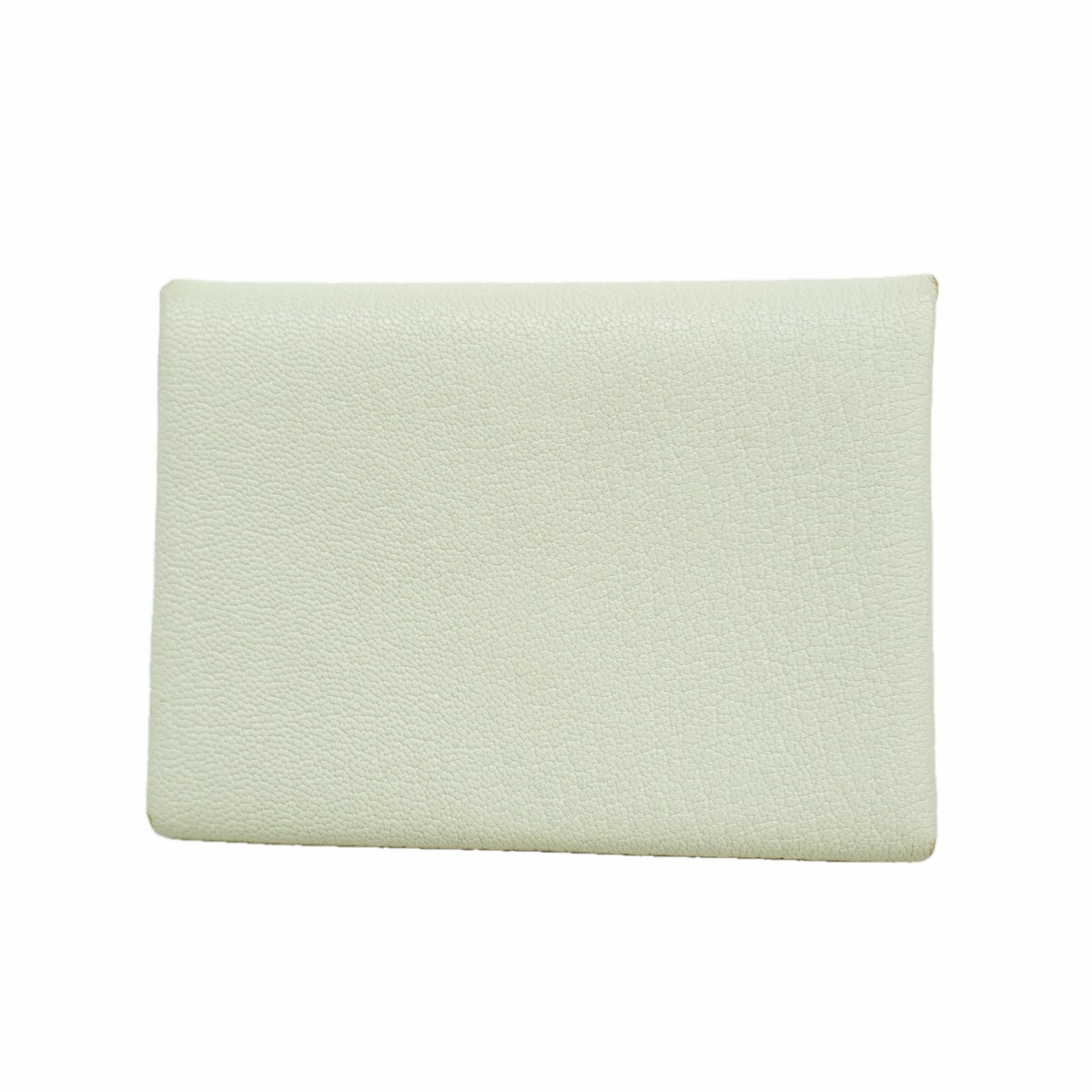 【6he5140】エルメス コインケース カルヴィデュオ シェブルミゾル パールグレー シルバー金具 K刻印【中古】レディース