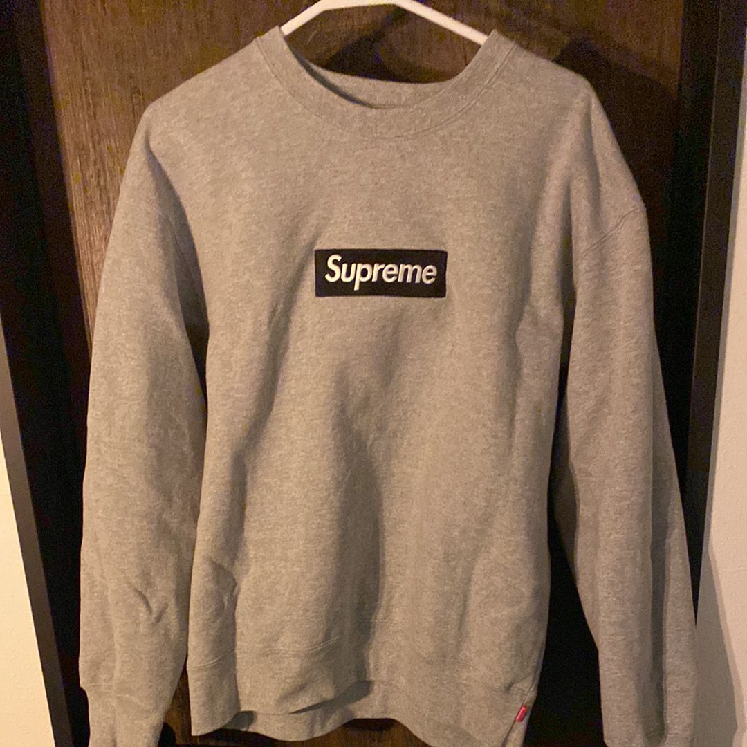 Supreme Box Logo Crewneck "Heather Grey" (22FW)