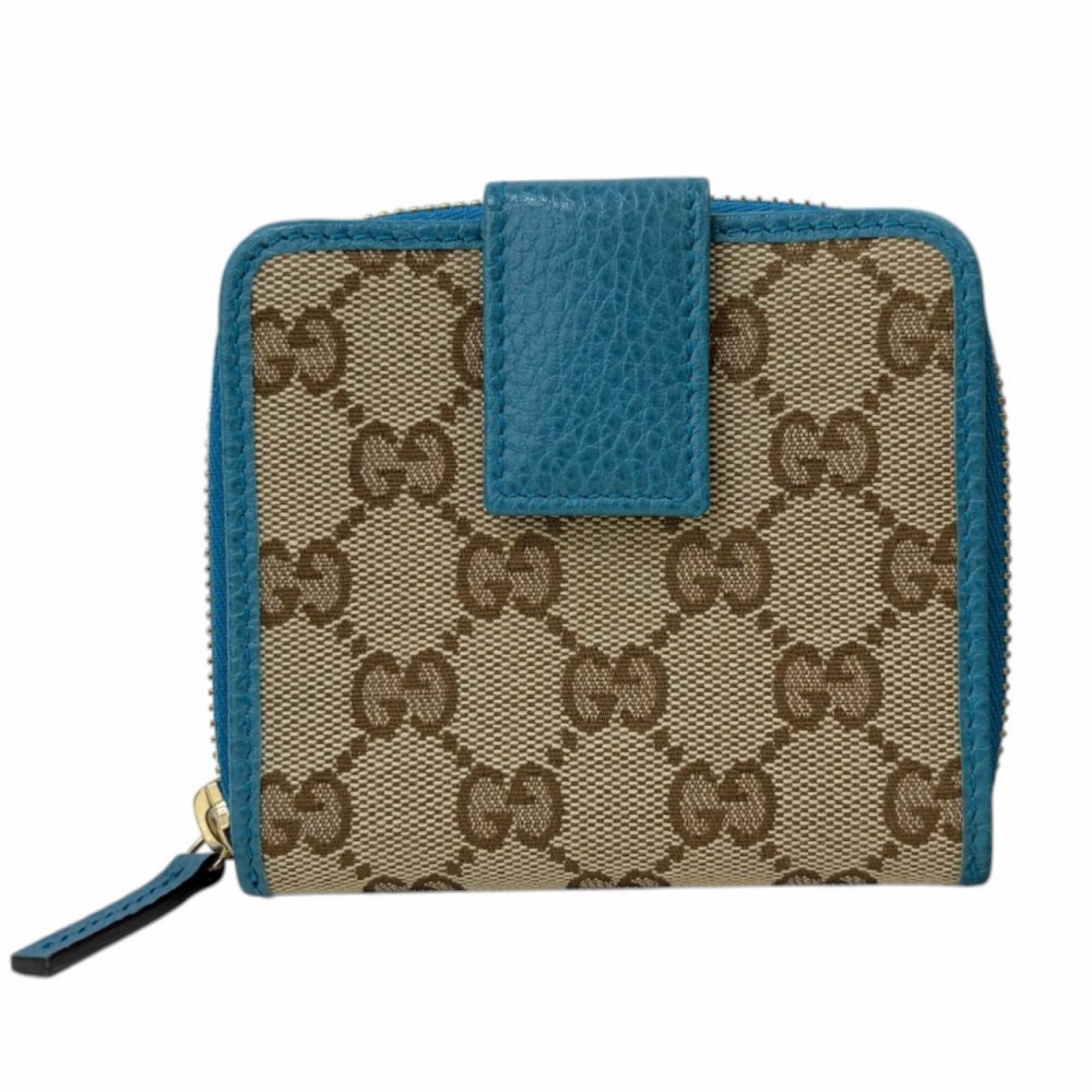 グッチ GGキャンバス 二つ折り財布 GGキャンバス 346056 レディース GUCCI  中古