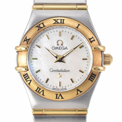 オメガ OMEGA 1262.70 コンステレーション ミニ SS/K18YG ホワイトシェル クォーツ レディース 美品 箱・保証書付き 腕時計 L#150899