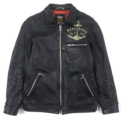 美品 ショット ライダースジャケット LONG ISLAND S 3141022