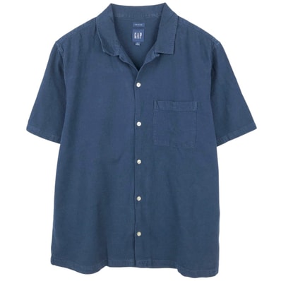 古着 90年代 ギャップ GAP オールドギャップ 半袖 オープンカラー コットン×リネンシャツ ボックスシャツ メンズL相当 ヴィンテージ/eaa663824 【中古】 【260807】/eaa663824