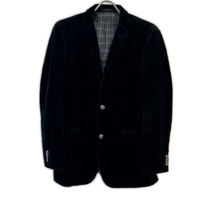 バーバリーブラックレーベル 11年 ブラック ベロア ジャケット L