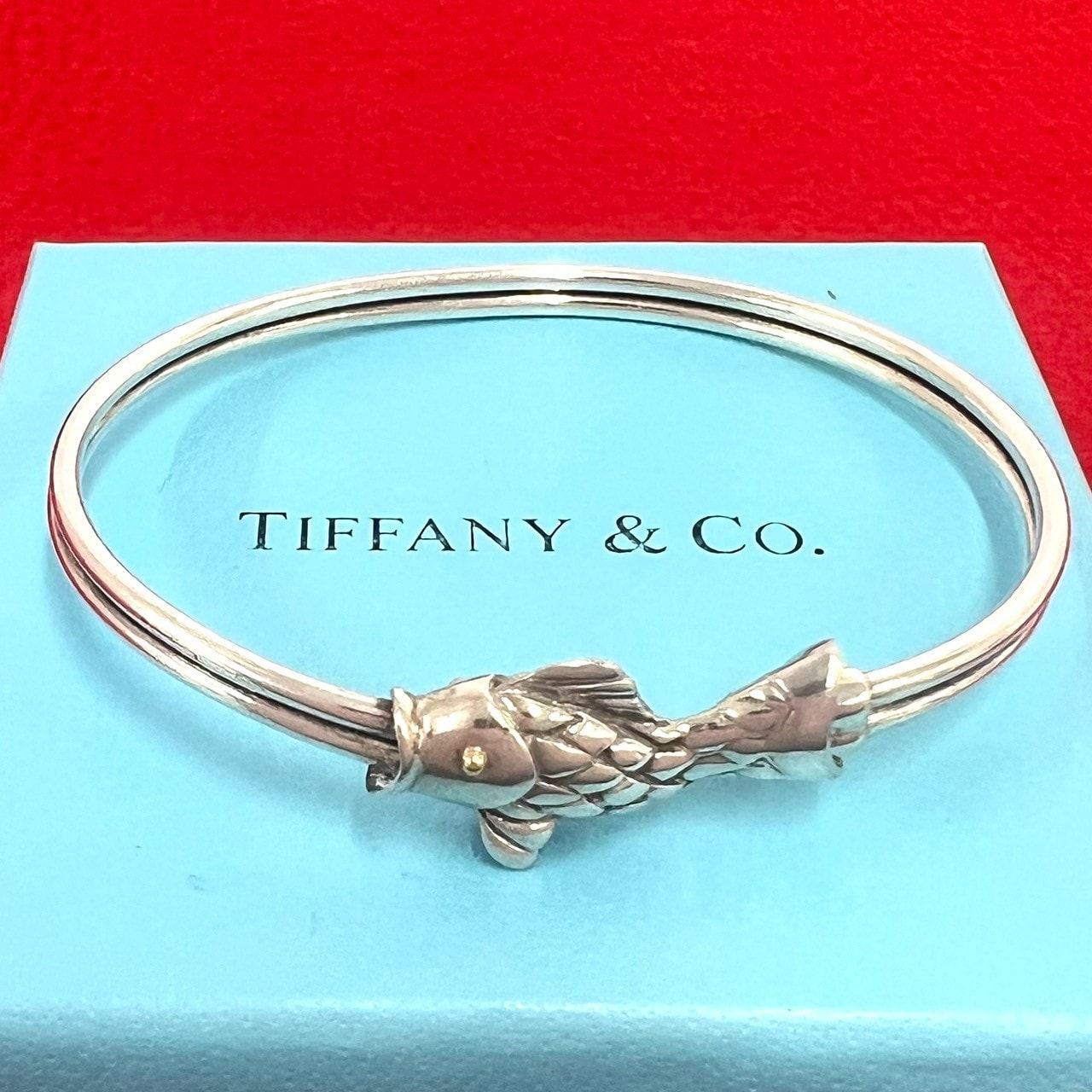 TIFFANY&Co. ティファニー フィッシュ モチーフ バングル シルバー925 K18イエローゴールド バングル シルバー
56529