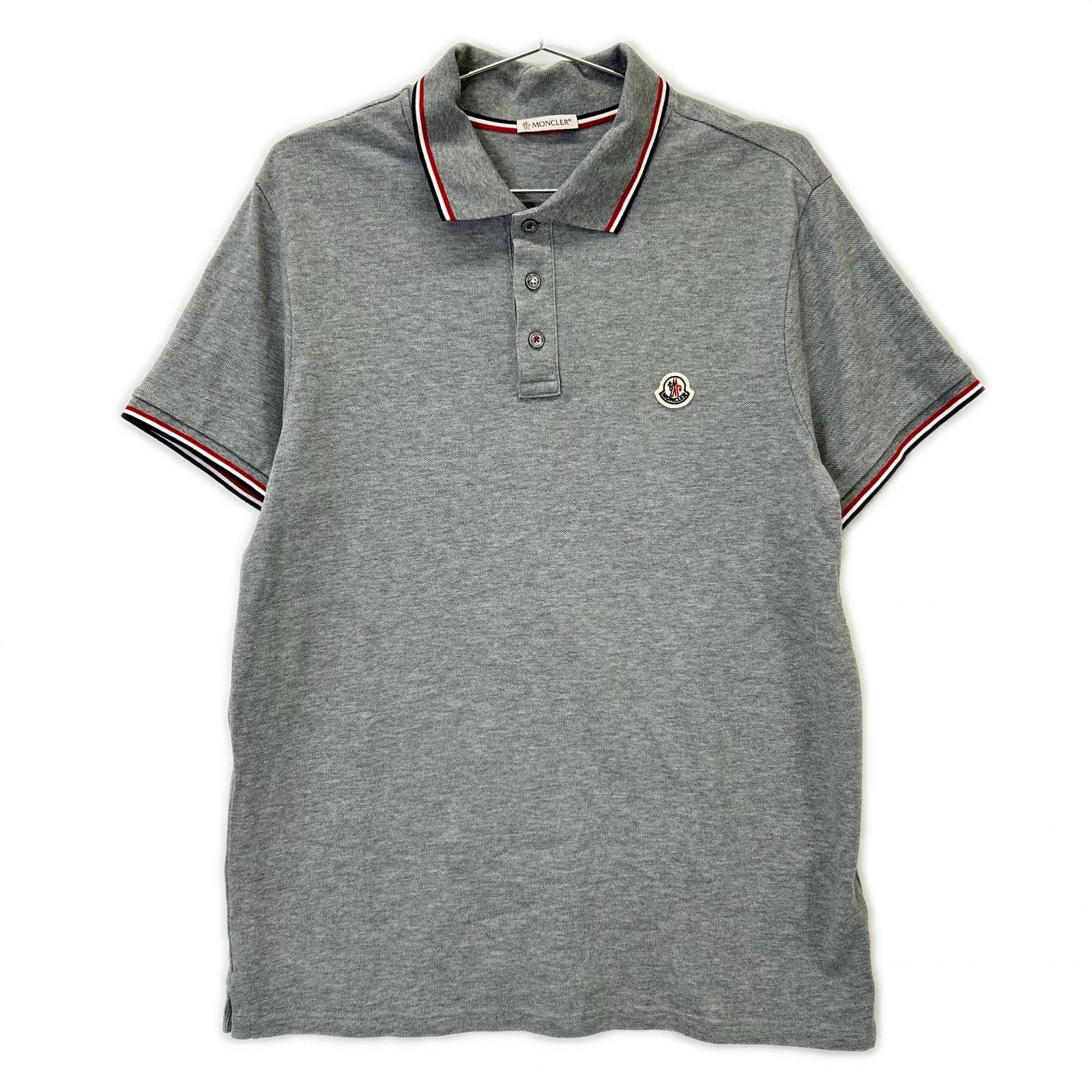 モンクレール 20年製 グレー MAGLIA POLO MANICA CORTA ポロシャツ L