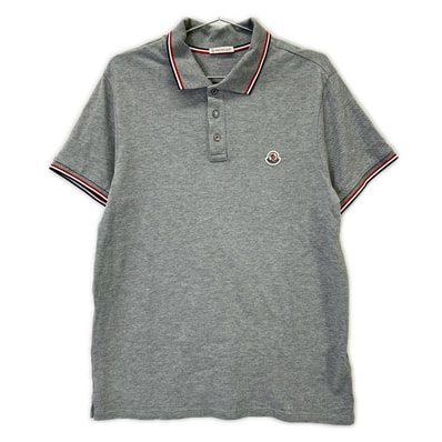 モンクレール 20年製 グレー MAGLIA POLO MANICA CORTA ポロシャツ L