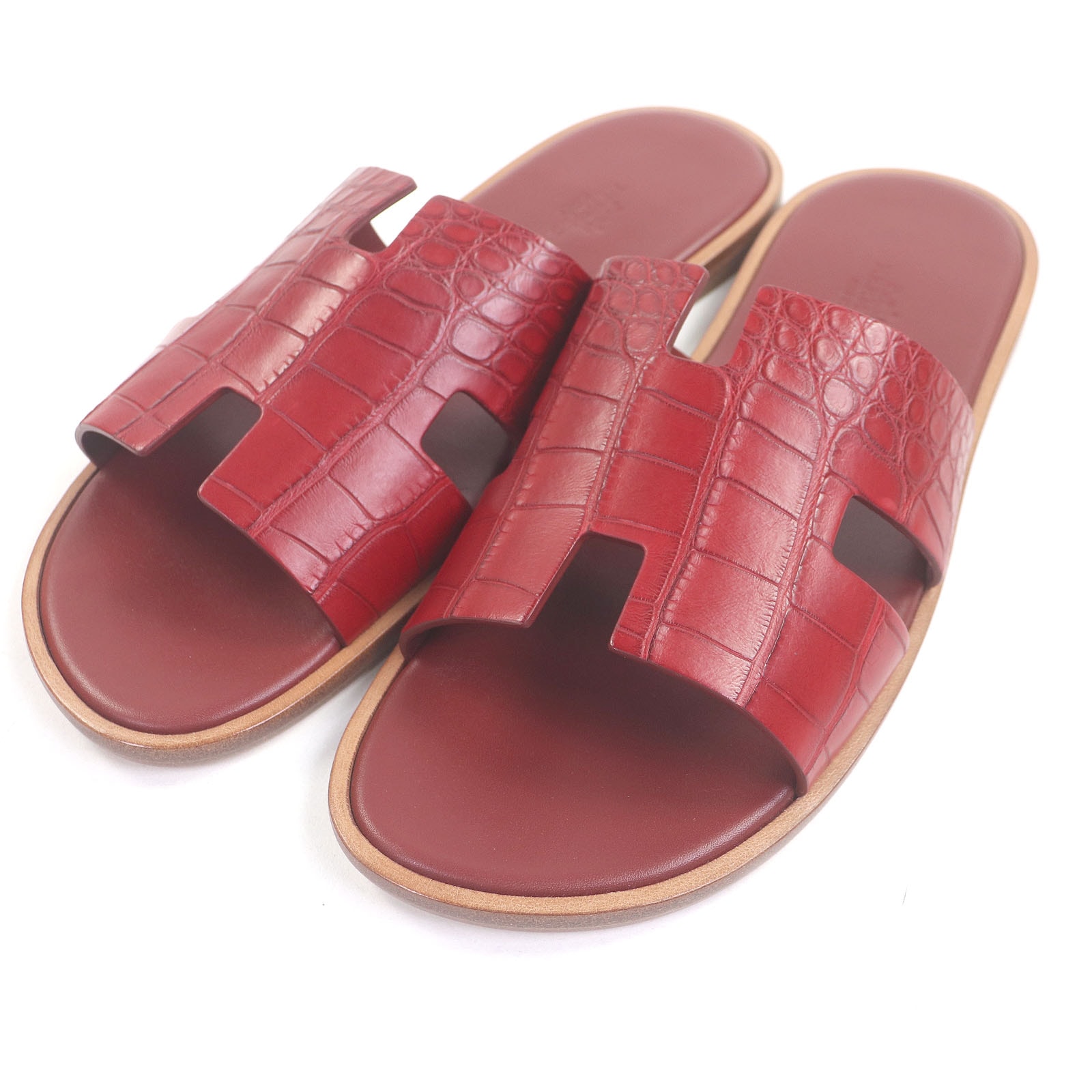 未使用品 エルメス サンダル イズミール レッド メンズ 42