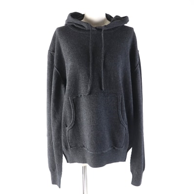 Maison Margiela Women's Cashmere Hooded Sweater "Charcoal"
