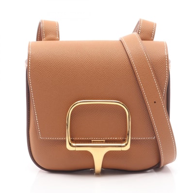 エルメス HERMES デッラ カヴァッレリア ミニ ショルダーバッグ バッグ レザー ヴォーエプソン ヴォーエプソン ゴールド B刻印(2023年製造) レディース ブラウン系 【中古】