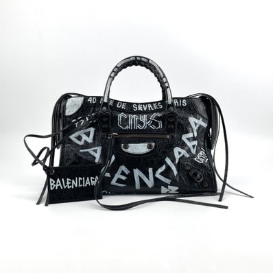 BALENCIAGA(バレンシアガ) グラフィティ シティ S グラフィティ 431621 ショルダーバッグ グレー